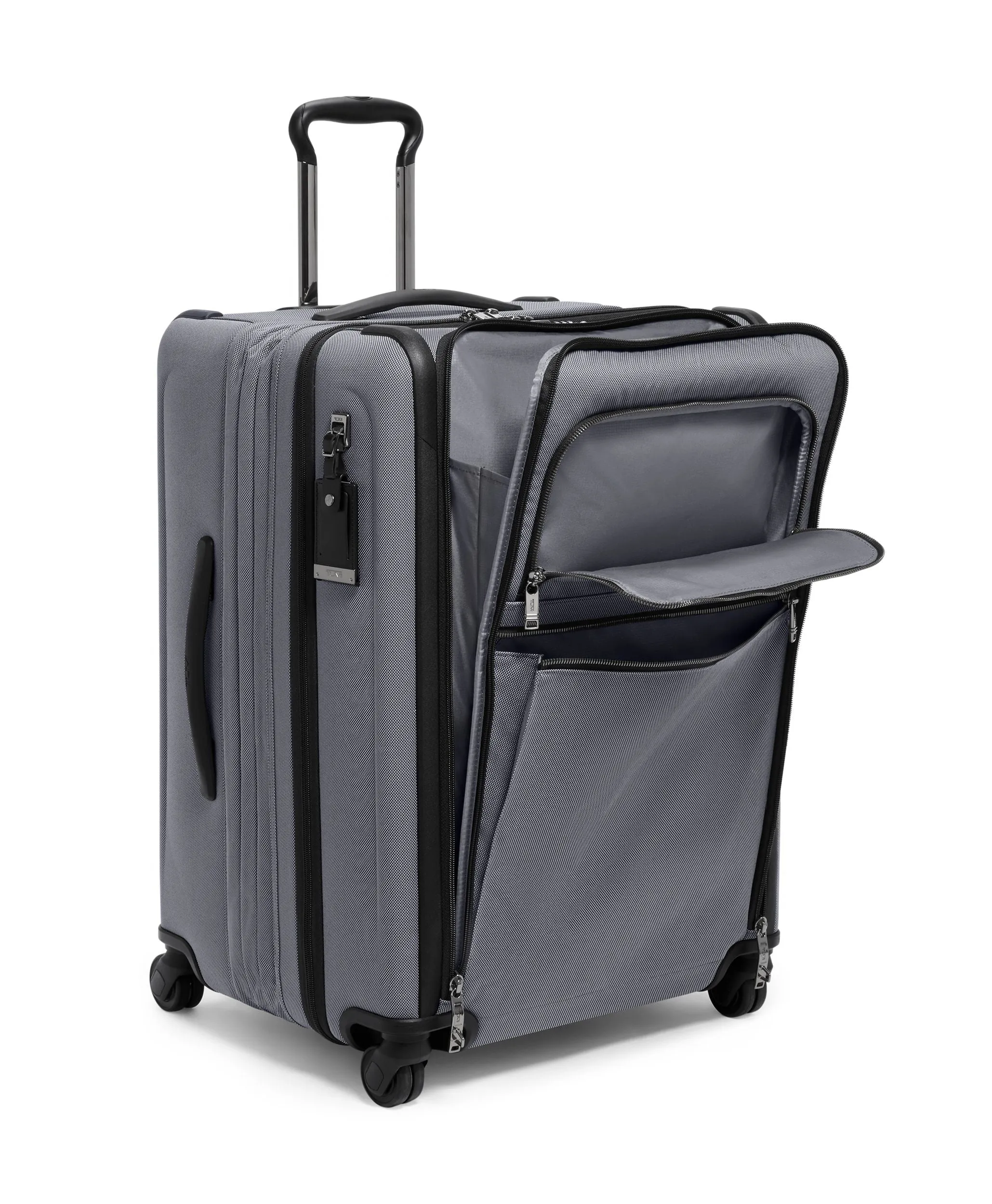 ALPHA X Short Trip 4 Wheeled Expandable Checked Luggage 66cm - Meteor Grey