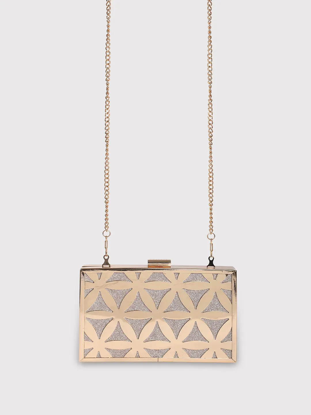 Caprese Party Junie Box Clutch Small Gold