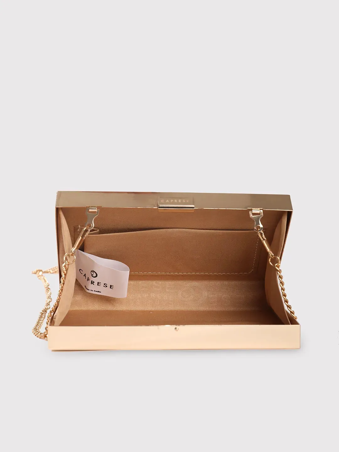 Caprese Party Junie Box Clutch Small Gold