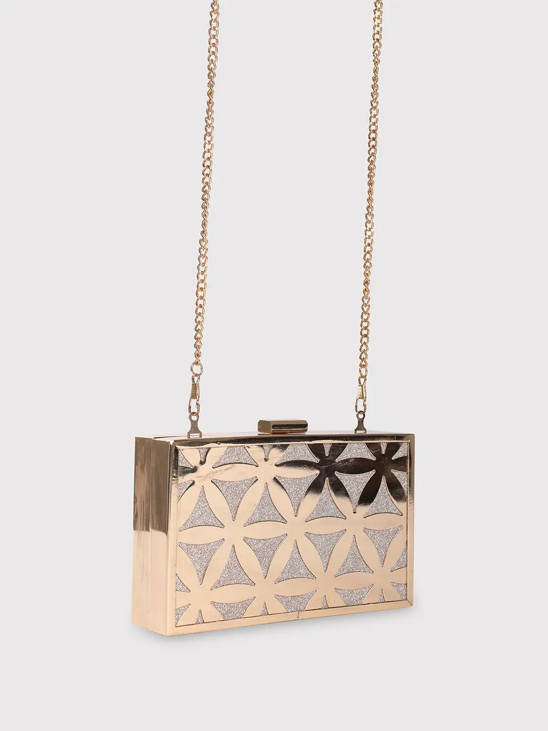 Caprese Party Junie Box Clutch Small Gold