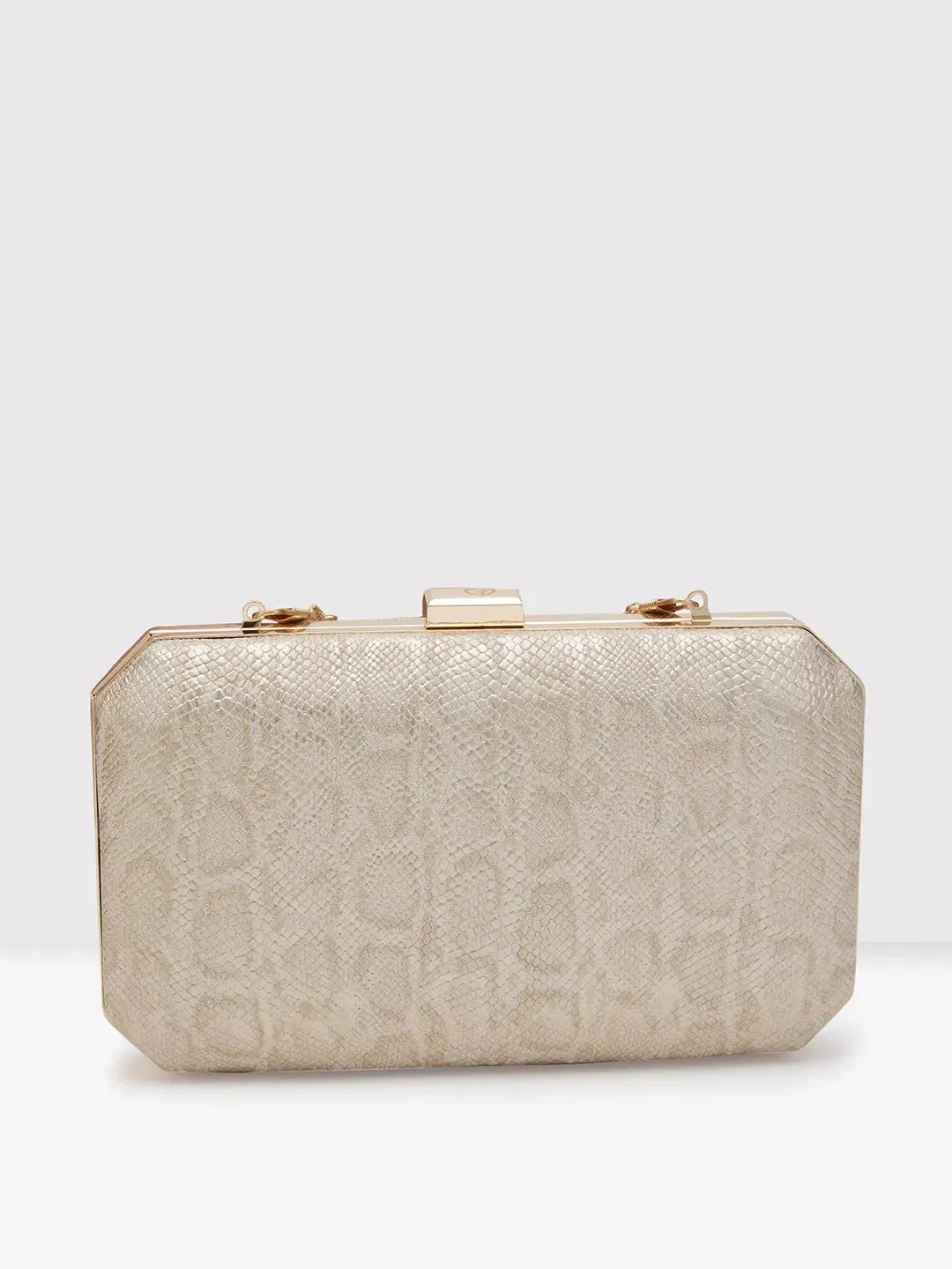 Caprese Party Merle Box Clutch Medium Beige