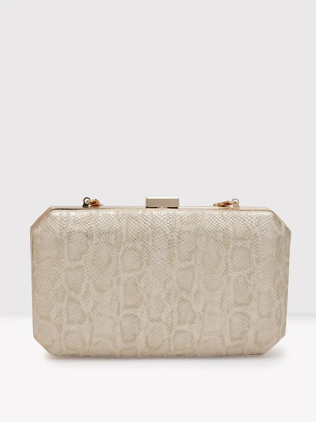 Caprese Party Merle Box Clutch Medium Beige
