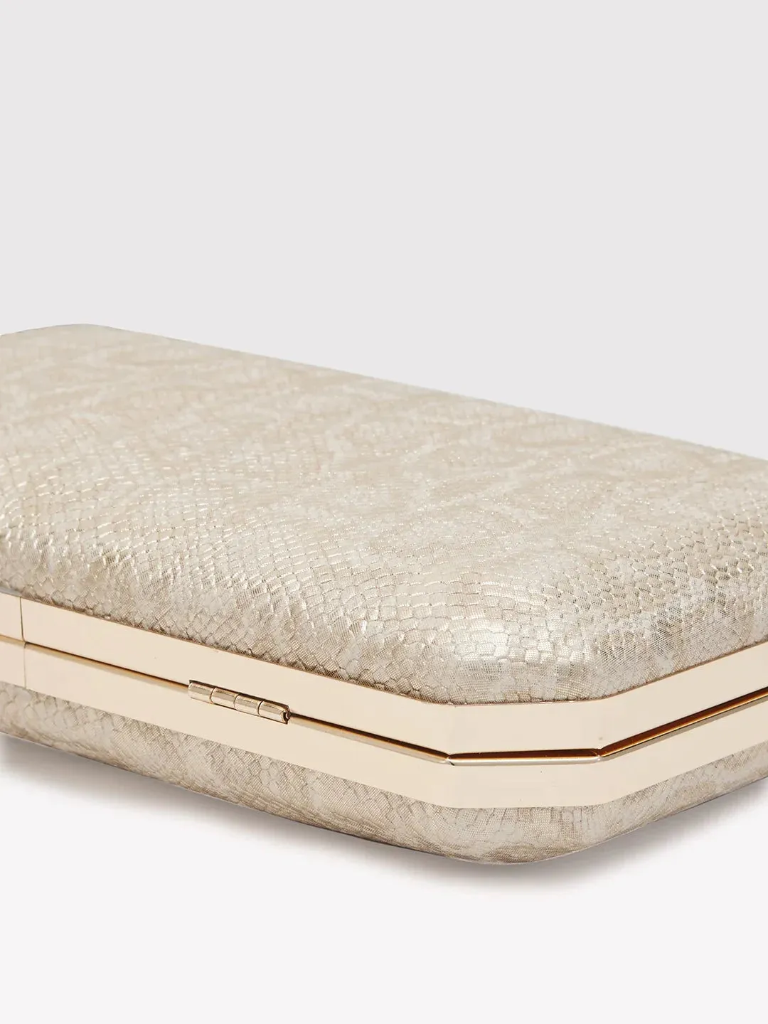 Caprese Party Merle Box Clutch Medium Beige