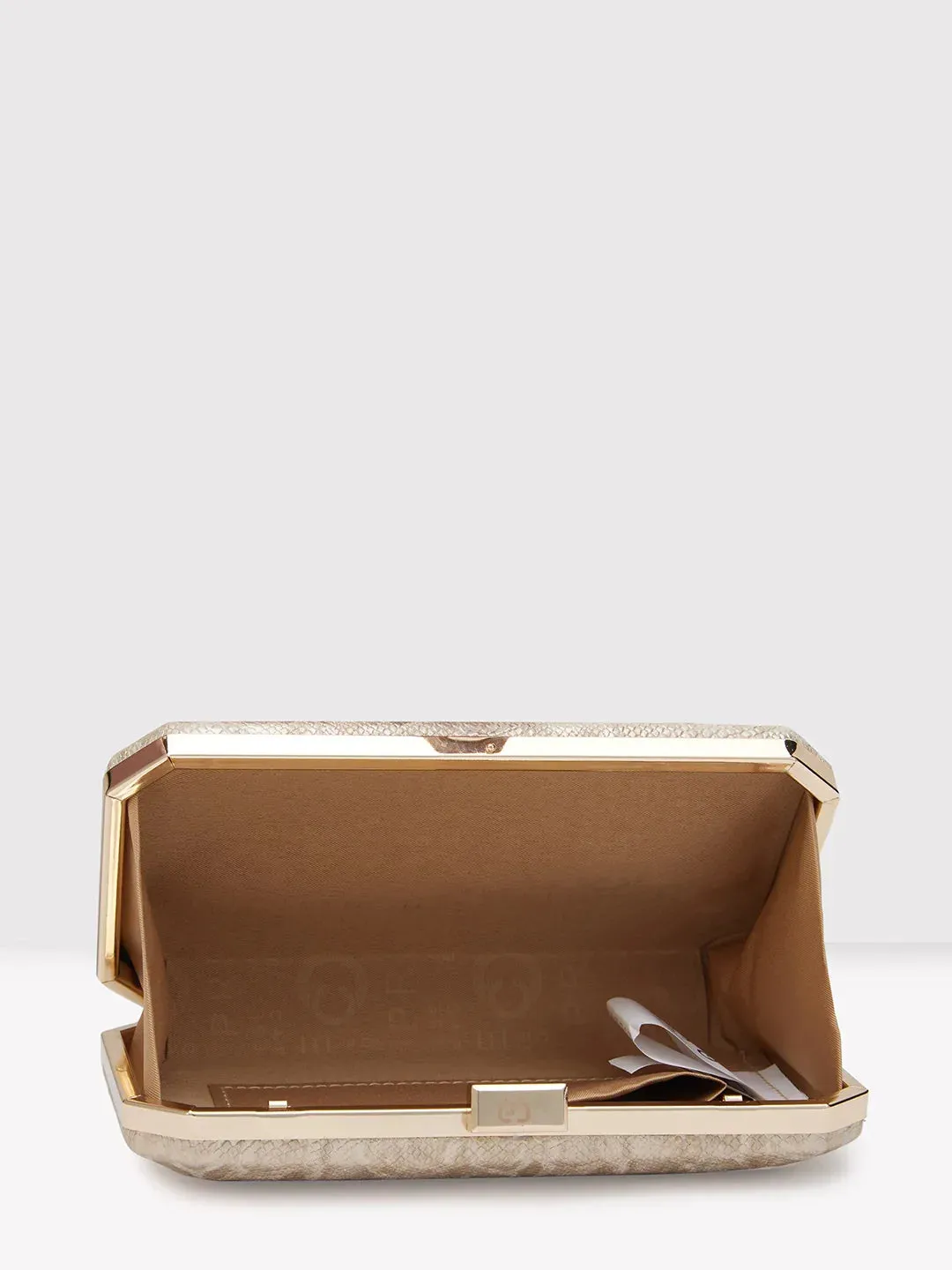 Caprese Party Merle Box Clutch Medium Beige