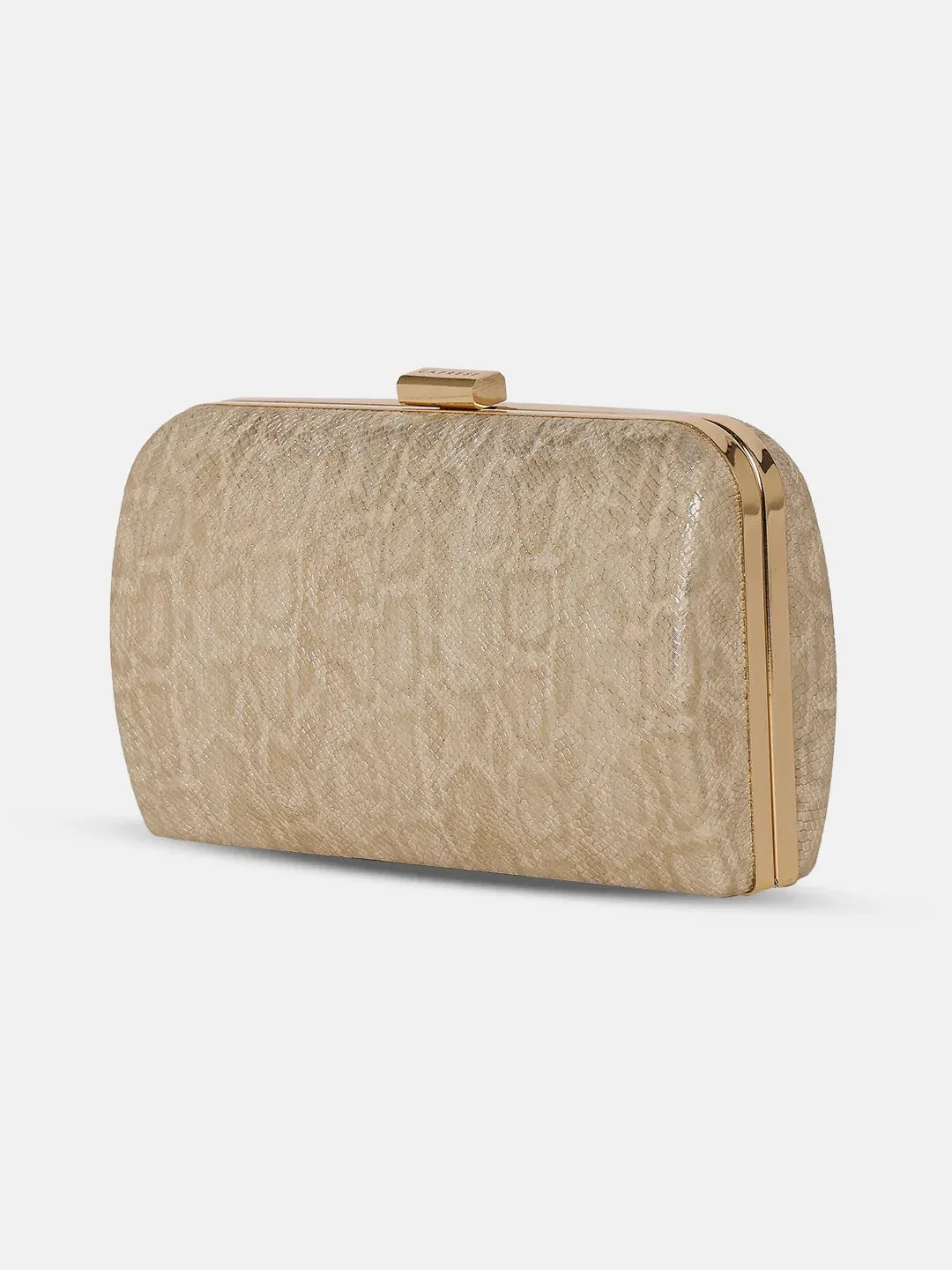 Caprese Party Teirra Box Clutch Medium Beige