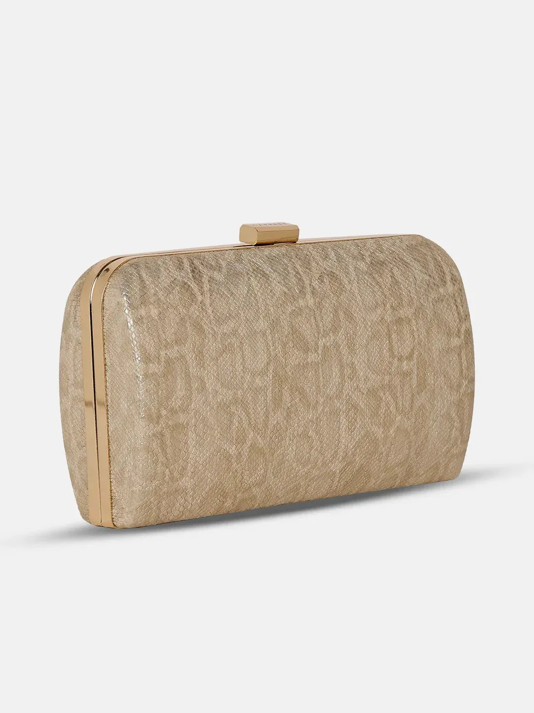 Caprese Party Teirra Box Clutch Medium Beige
