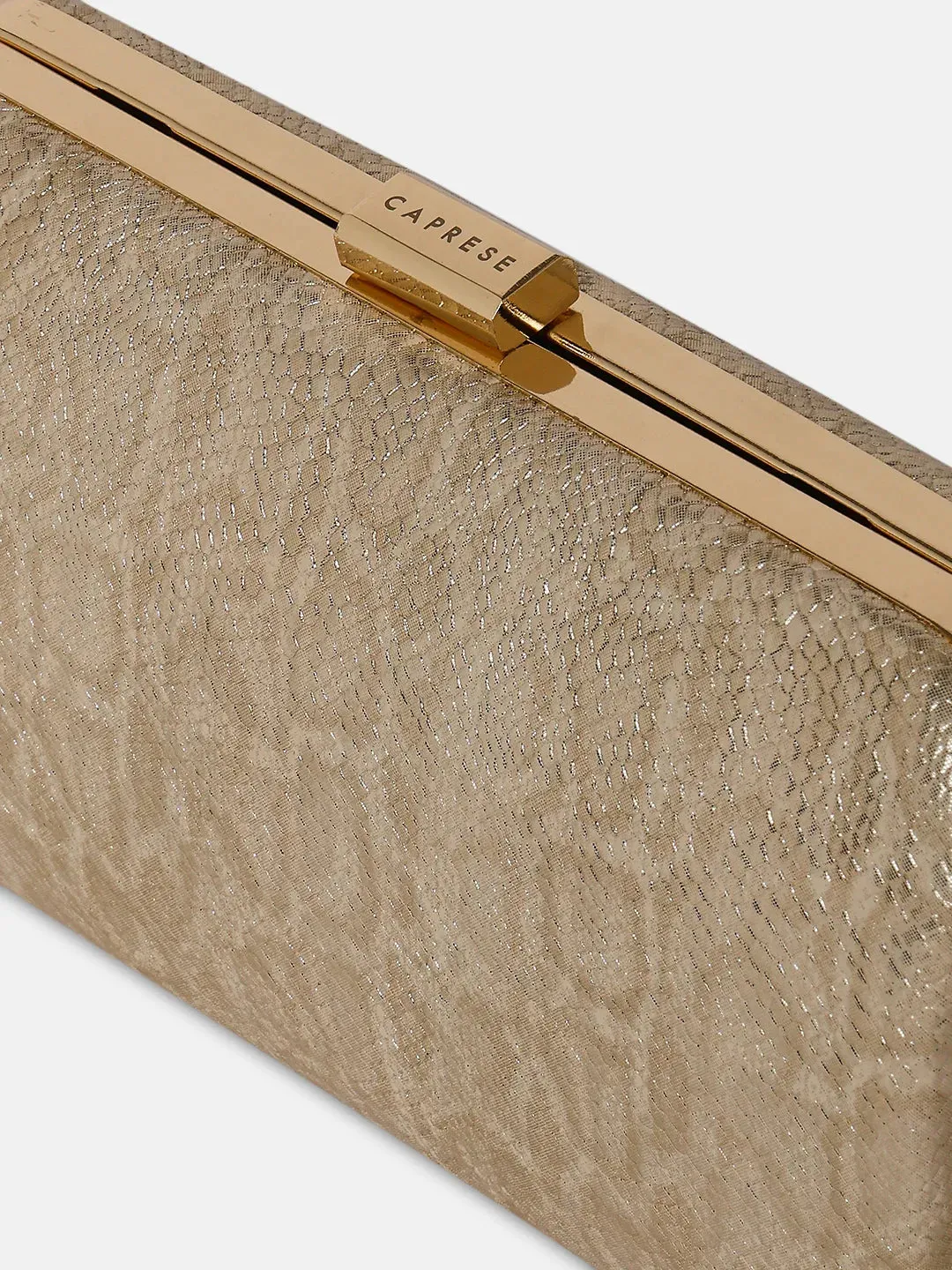 Caprese Party Teirra Box Clutch Medium Beige
