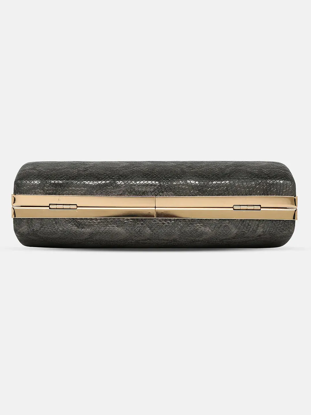 Caprese Party Teirra Box Clutch Medium Gunmetal