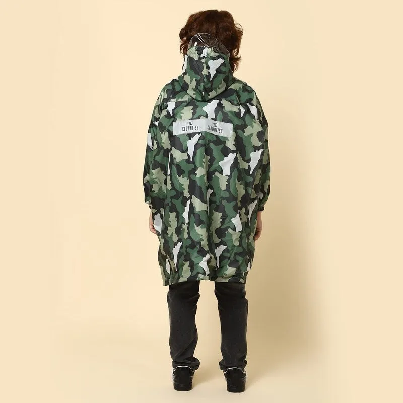 Kids Waterproof PVC Longcoat with Adjustable Hood | Includes Storage Pouch | Size-30 | Purple