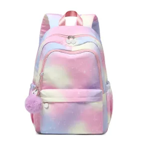Lightweight Water Resistant Rainbow Backpacks For Teen Girls School Bookbags
