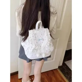 Uakiss Floral Womens Backpack Elegant Sweet Cute Fashion Canvas Fashion Backpacks Outdoor Luxury Exquisite Female Aesthetic Bags