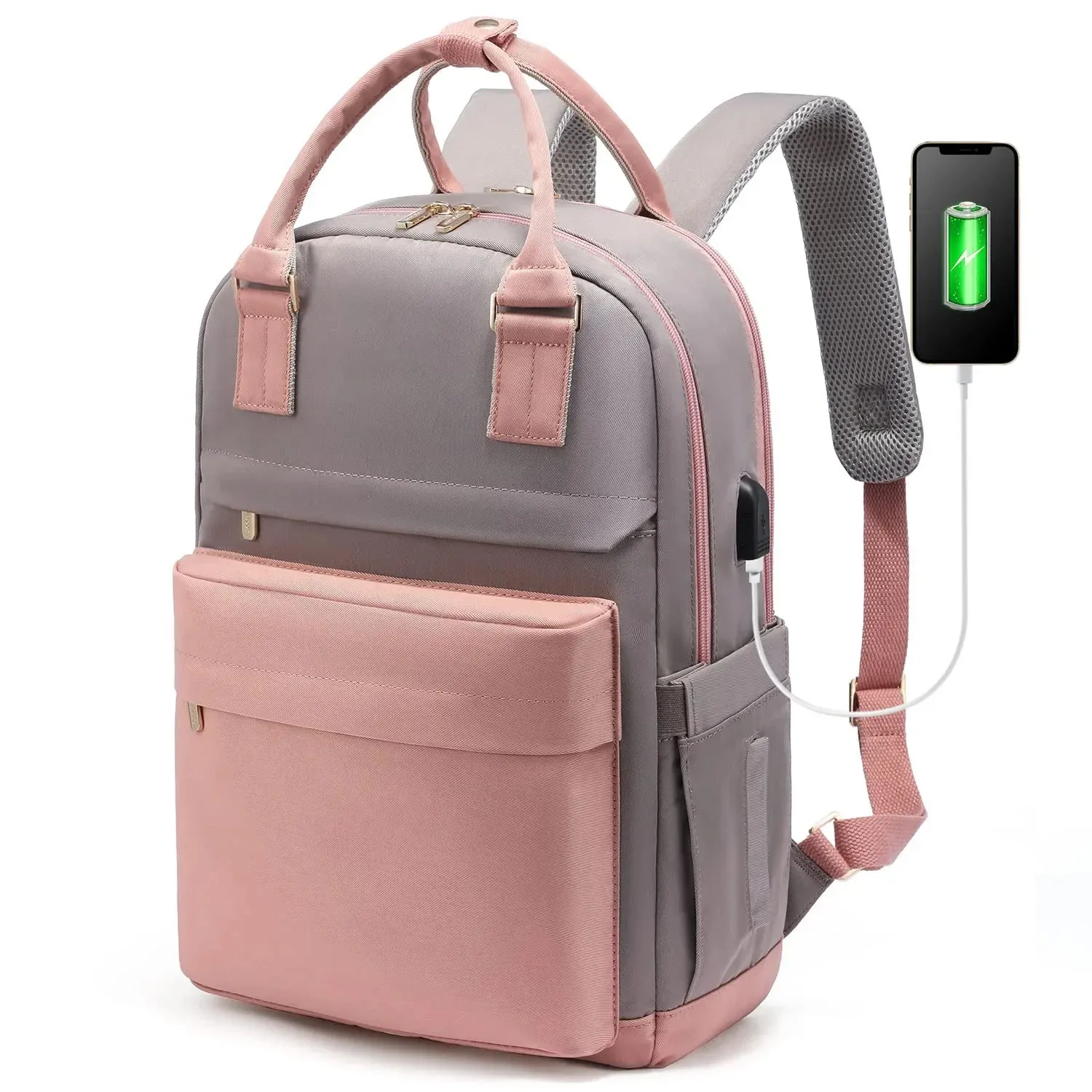 UAKISS  -  Women's Travel Backpack Fashion USB Charging Laptop Lightweight Handbag School Bags For Girls Multifunctional Suitcase Backpacks