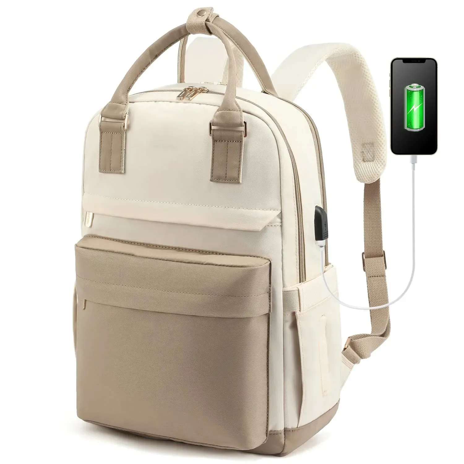 UAKISS  -  Women's Travel Backpack Fashion USB Charging Laptop Lightweight Handbag School Bags For Girls Multifunctional Suitcase Backpacks